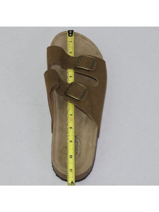 Woodstock Bert Sandals Brown Leather Suede Double Buckle Adjustable Strap 11